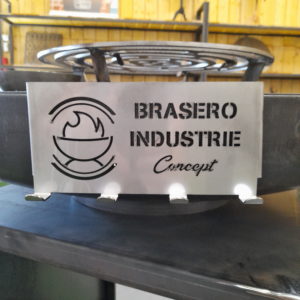 Stainless steel cooking utensil holder for brazier